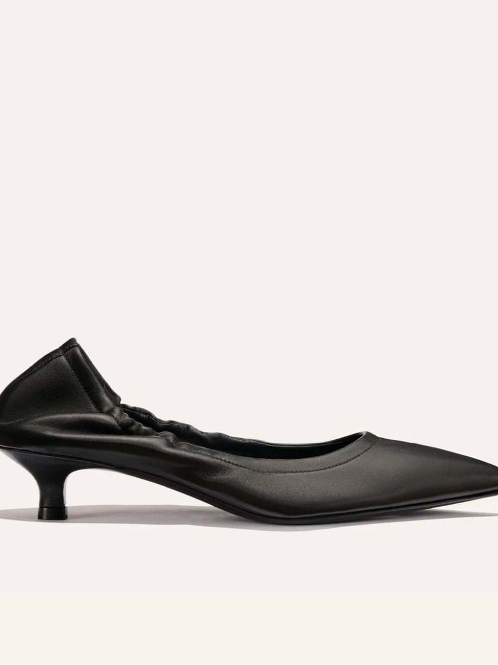 The Roma 40 Black Kitten Heel Pointed Ballet Pump - Women 8 narrow width